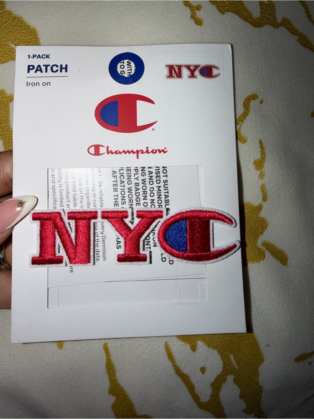 Champion Iron-On Patch- Choose 1